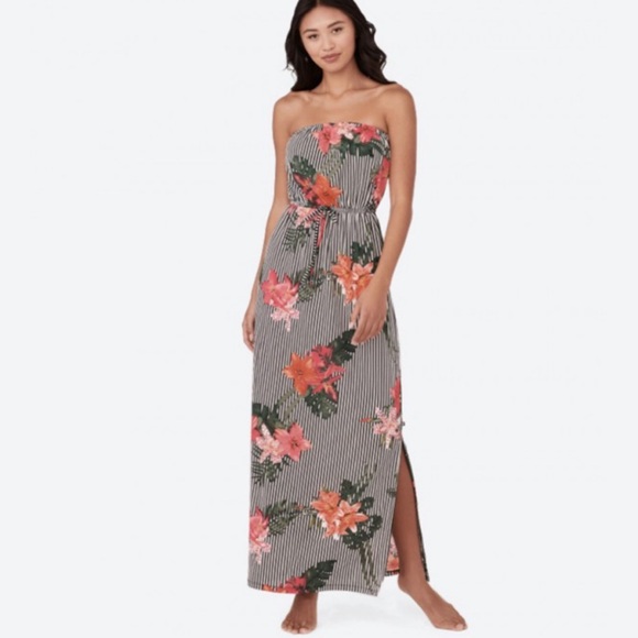 Floral Boho Strapless Maxi Dress - Picture 6 of 6